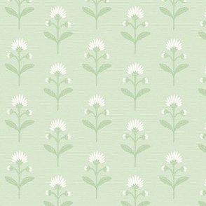 Naomi Floral: Mossy Green Small Floral, Small Scale Classic Botanical