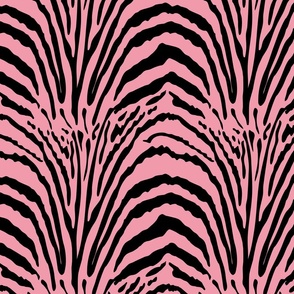 Tropical Paradise Zebra Print, Wild Geometric Zebra Pattern, Bold Pink Black Stripes, Retro Glam Throw Pillow, Quirky Zebra Bedding, Luxe Zebra Art Deco Inspired, Enchanting Zebra Stripe Wallpaper Mural, Vibrant Zebra Shower Curtain, Bold Zebra Stripes