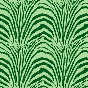 Bold Dark Green on Green Animal Stripe, Retro Wild Animal Zebra Print, Vintage Inspired Glam Zebra Print, Quirky Apple Green Décor, Bold Wild Animal Print, Whimsical Bathroom Décor, Glamorous Powder Room Chic, Luxe Jungle Life Wild Animal Luxury