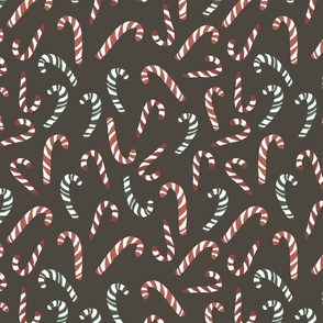 Large Candy Canes (Brown)(12")