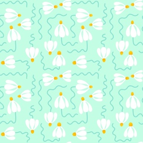 Wavy Daisy | Seafoam Green