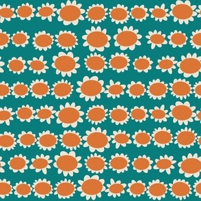 Evelyn’s Daisies - Small - Teal