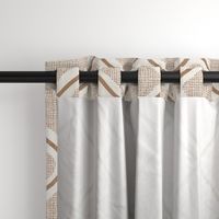Brown and white modern trellis with burlap crosshatch woven texture