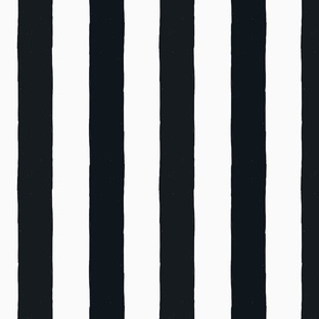 Modern Minimalist Two Tone White and Charcoal Grey Black Deckchair Vertical Coastal Stripes
