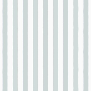 Small Modern Minimalist Two Tone White and Dusky Grey Blue Deckchair Vertical Coastal Stripes