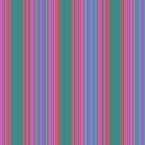 Pink, Orange, Green Blue Stripe