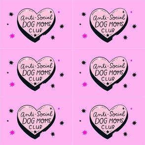 AntiSocial Dog Moms Club Pouches 9x6 panels