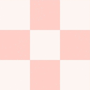 6 inch Pink and cream checkers | large scale checker board in pink and off white