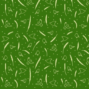 Birds And Wheat (green)