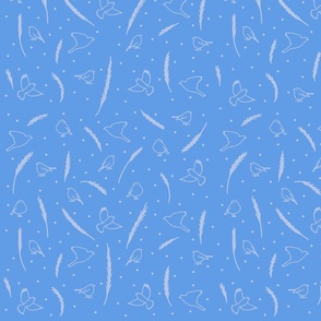 Birds And Wheat (blue)
