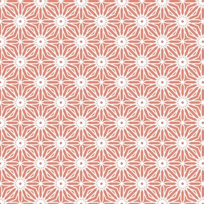 Moorish tile pattern, coral pink