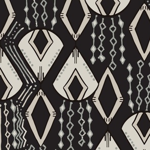 Vintage Luxe triangles -  metallic wallpaper