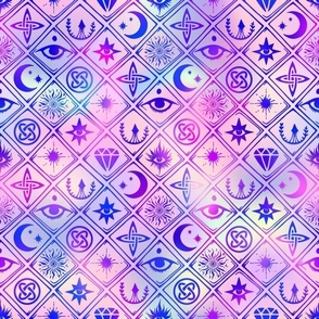 Bigger Mystical Patchwork Pink Purple