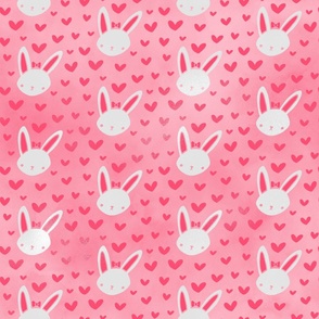 Bigger Sweet Bunnies and Hearts Little PInk Princess Nursery in Pink