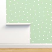 Dots - Light Jade - Light Green - Pastel Green - Pastel Colors - Polka Dots - Nursery - Minimalist - Kids