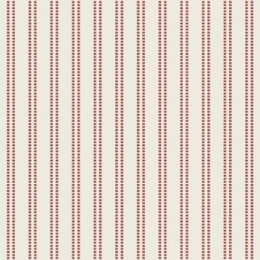 Seeded Stripe: Dusty Red Beaded Stripe, Thin Stripe
