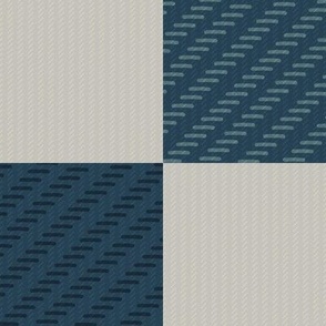 Transitional Southwest Tattersall Check in Masculine dark blue and khaki