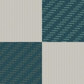Transitional Southwest Tattersall Check in Masculine hunter green and eggshell white