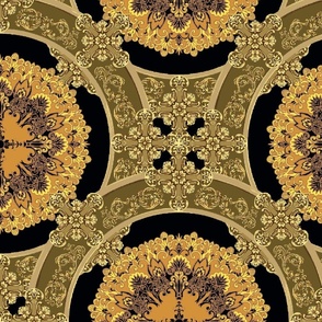 Glamour golden damask vintage Victorian design French Italian English lavish luxury