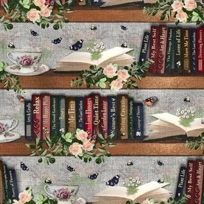 Antique Books Bookcase, Vintage Book Library, Cottagecore Sweet Floral Rose Bouquet, Muted Tones Bookshelf, Butterfly Wall Decor, Book Lover Haven, Cup of Tea Design, Vintage China Teacup Saucer, Cottagecore Theme, Floral Bookshelf, Cute Bumble Bee 