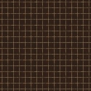 Micro Rustic Weathered Grid | Primitive Black | Quilting | Antique Halloween