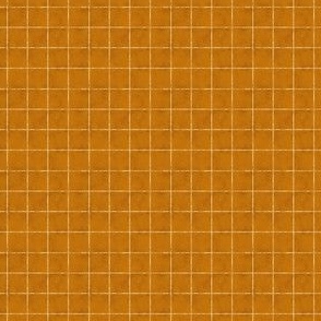 Micro Rustic Weathered Grid | Harvest Gold Yellow | Quilting | Antique Halloween