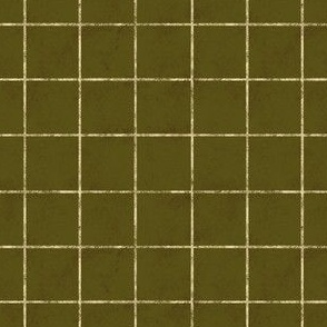 1 inch Rustic Weathered Grid | Sage Green | Antique Halloween