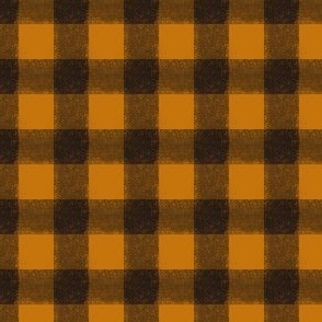 Small Rustic Gingham | Harvest Gold Yellow & Primitive Black | Antique Halloween