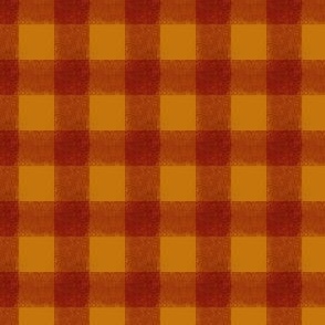 Small Rustic Gingham | Lumberjack Red & Harvest Gold Yellow | Antique Halloween