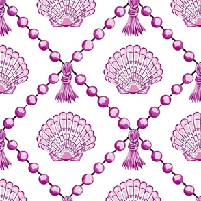 seashells and pearls/purple/large