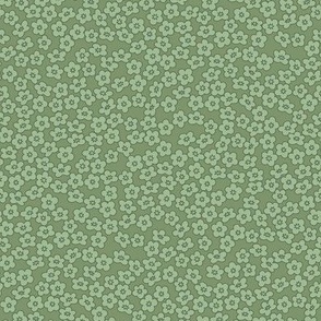 Monochrome Ditsy  (sage green)