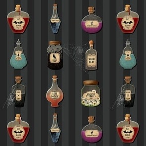 Gothic Potion Bottles 