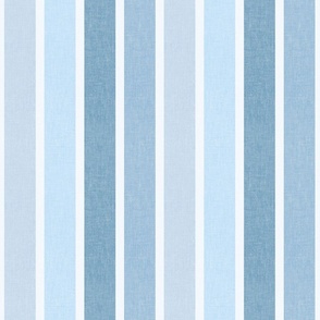 Textured hickory stripes in gradient bright pastel blue hues / boys nursery playroom / pinstripe