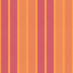 Maximalist bold awning stripes / hickory / pinstripe / bright vivid summer fall autumn / clashing colors pink orange / tropical