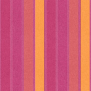 Maximalist bold awning stripes / hickory / pinstripe / bright vivid summer fall autumn / clashing colors pink orange