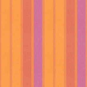 Maximalist bold awning stripes / hickory / pinstripe / bright vivid summer fall autumn / clashing colors lilac yellow orange dawn midwest