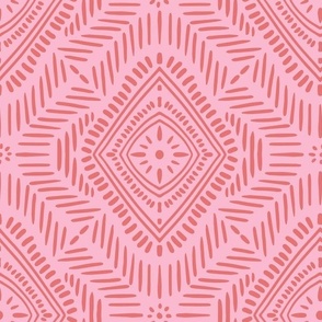 Boho Medallion/Coral Pink
