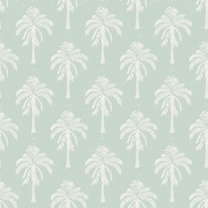 Modern Tropical Meads Bay Palm Mint Green  Small Scale