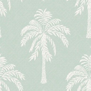 Modern Tropical Meads Bay Palm Mint Green Large Scale