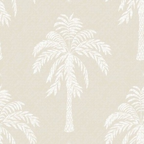 Modern Tropical Meads Bay Palm Buff Beige Large Scale