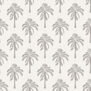 Modern Tropical Meads Bay Palm Sand  Beige Small Scale