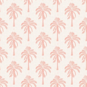 Modern Tropical Meads Bay Palm Coral Pink Small Scale