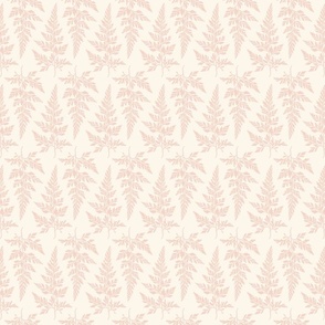 Fern Sillouette in Soft Pink and Cream