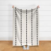 classic twist stripes black over cream with linen texture Large - Vertical Stripe Wallpaper - minimalist home decor