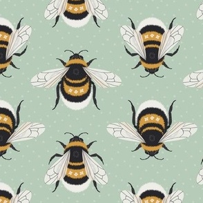 Bumblebees (M/L), pastel green