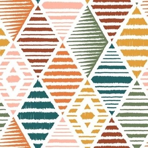 Ethnic Tribal Argyle Colorful Pattern