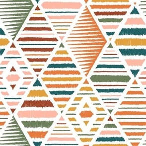 Ethnic Tribal Argyle Colorful Pattern