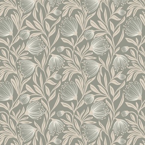 Dandelion Glamour Small Linen and Sage