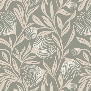 Dandelion Glamour Medium Linen and Sage