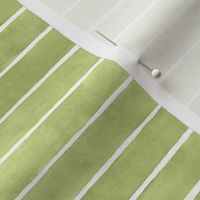 Olive Green  Watercolor Stripes - Ditsy Scale - Broad Horizontal Stripes - Soft Baby Avocado Green